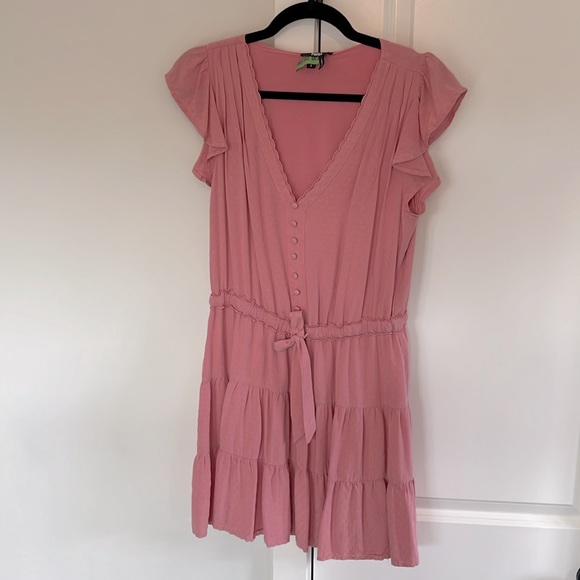 🟣 BOGO! Paige “Rosalee” Dress in Lipstick Pink - Picture 10 of 10